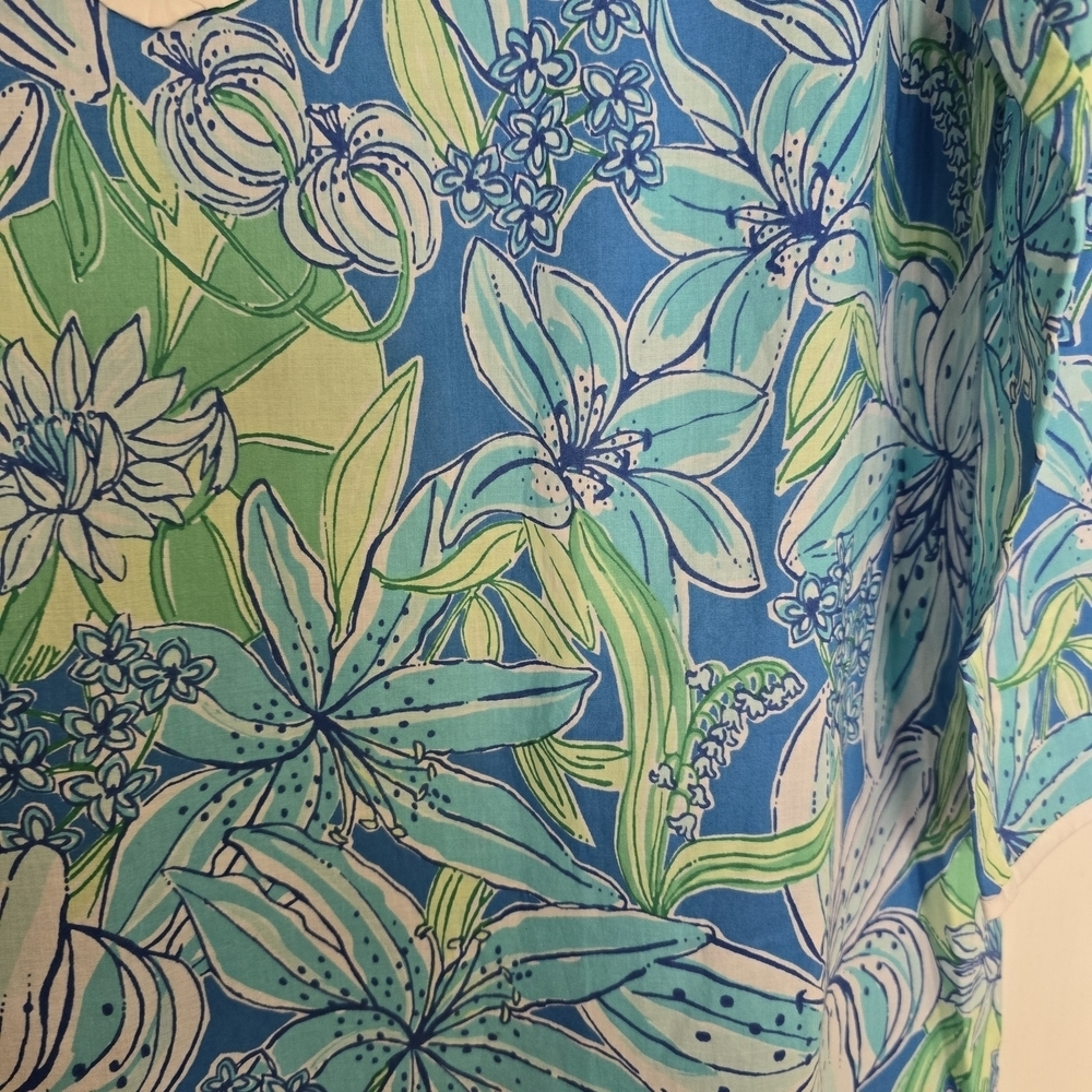 Lilly Pulitzer Vibrant Blue and Green Floral Dress - Picture 4 of 4